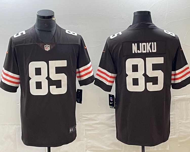 Men's Cleveland Browns David Njoku #85 Brown Jersey