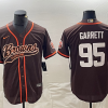 Men's Cleveland Browns Myles Garrett #95 Brown Jersey Joint Edition