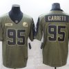 Men's Cleveland Browns Myles Garrett #95 Olive Jersey