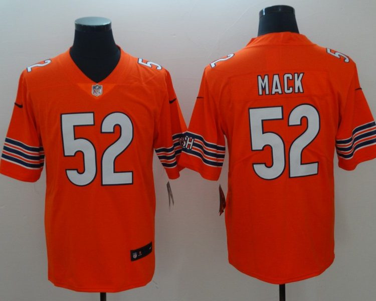 Men's Chicago Bears Khalil Mack #52 Orange Jersey