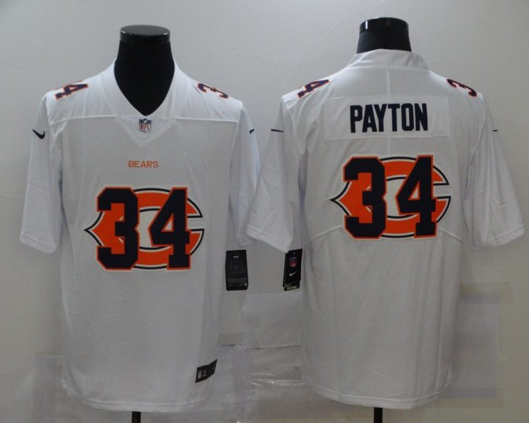 Men's Chicago Bears Walter Payton #34 White Team Jersey