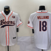 Men's Chicago Bears Caleb Williams #18 White Jersey
