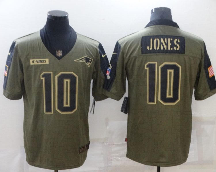Men's New England Patriots Mac Jones #10 Brown Jersey