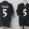 Men's Baltimore Ravens Joe Flacco #5 Black Jersey