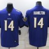 Men's Baltimore Ravens Kyle Hamilton #14 Purple Jersey