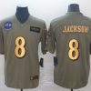 Men's Baltimore Ravens Lamar Jackson #8 Brown Alternate Jersey