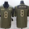 Men's Baltimore Ravens Lamar Jackson #8 Brown Jersey