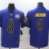 Men's Baltimore Ravens Lamar Jackson #8 Purple Jersey