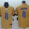 Men's Baltimore Ravens Lamar Jackson #8 Yellow Inverted Legend Jersey