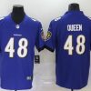 Men's Baltimore Ravens Patrick Queen #48 Purple Jersey