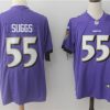 Men's Baltimore Ravens Terrell Suggs #55 Purple Jersey