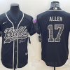 Men's Buffalo Bills Josh Allen #17 Black RFLCTV Limited Jersey Joint Edition