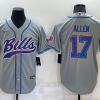 Men's Buffalo Bills Josh Allen #17 Gray Jersey Joint Edition