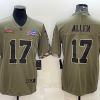 Men's Buffalo Bills Josh Allen #17 Olive 2022 Salute To Service Limited Jersey