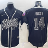 Men's Buffalo Bills Stefon Diggs #14 Black RFLCTV Limited Jersey Joint Edition