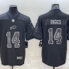 Men's Buffalo Bills Stefon Diggs #14 Black RFLCTV Limited Jersey