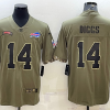 Men's Buffalo Bills Stefon Diggs #14 Olive 2022 Salute To Service Limited Jersey