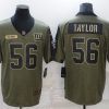 Men's New York Giants Lawrence Taylor #56 Brown Jersey