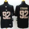 Men's New York Giants Michael Strahan #92 Black Jersey