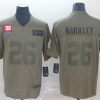 Men's New York Giants Saquon Barkley #26 Brown Jersey