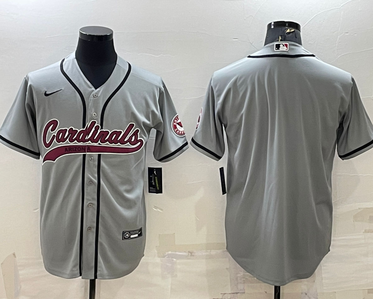 Men's Arizona Cardinals Gray Blank Jersey
