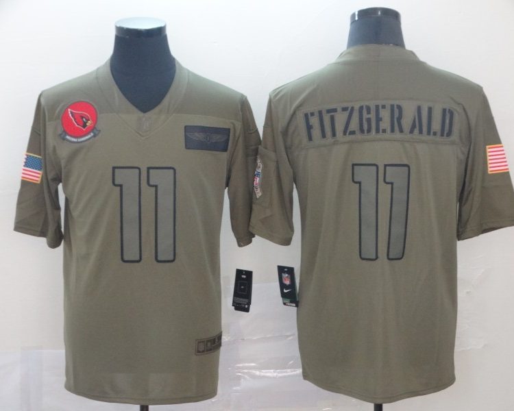 Men's Arizona Cardinals Larry Fitzgerald #11 Brown Jersey