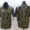 Men's Buffalo Bills Josh Allen #17 Brown Jersey
