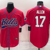 Men's Buffalo Bills Josh Allen #17 Red Jersey Joint Edition