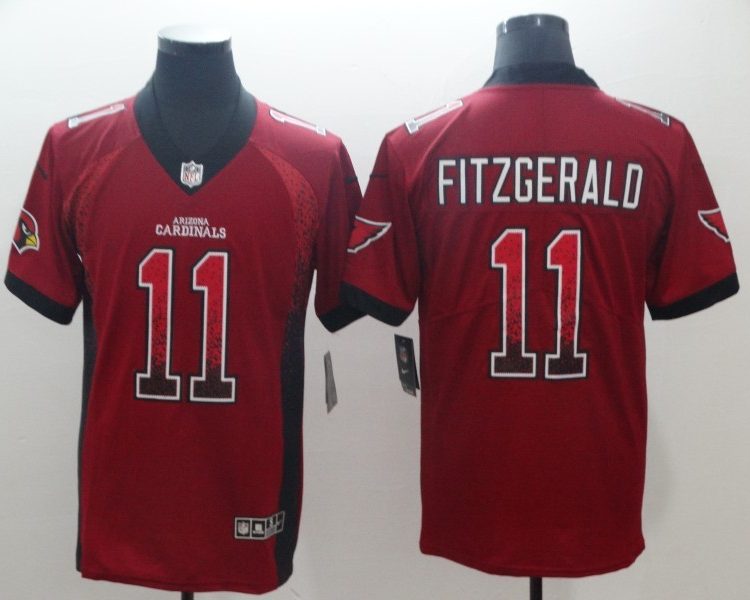 Men's Arizona Cardinals Larry Fitzgerald #11 Red Jersey