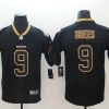 Men's New Orleans Saints Drew Brees #9 Black Jersey