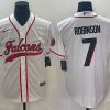 Men's Atlanta Falcons Bijan Robinson #7 White Jersey Joint Edition