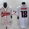 Men's Atlanta Falcons Kirk Cousins #18 White Jersey Joint Edition