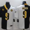 Men's New Orleans Saints Drew Brees #9 Black/White Jersey