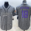 Men's Minnesota Vikings Justin Jefferson #18 Gray Jersey Joint Edition