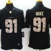 Men's Miami Dolphins Cameron Wake #91 Black Jersey