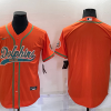 Men's Miami Dolphins Orange Blank Jersey