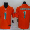 Men's Miami Dolphins Tua Tagovailoa #1 Orange Inverted Legend Jersey