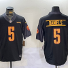 Men's Washington Commanders Jayden Daniels #5 Black Alternate Jersey