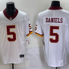 Men's Washington Commanders Jayden Daniels #5 White Jersey
