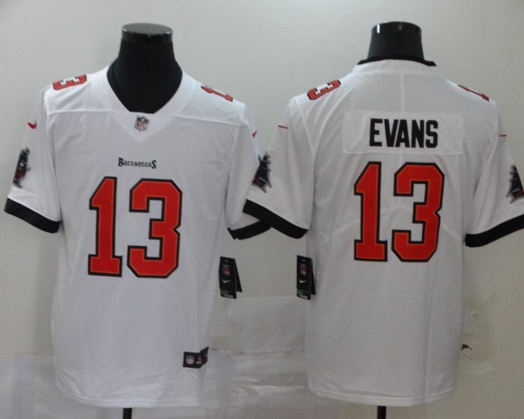 Men's Tampa Bay Buccaneers Mike Evans #13 White Jersey