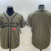 Men's Tampa Bay Buccaneers Olive 2022 Salute To Service Retired Limited Blank Jersey