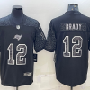 Men's Tampa Bay Buccaneers Tom Brady #12 Black Retired RFLCTV Limited Jersey
