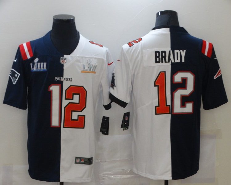 Men's Tampa Bay Buccaneers Tom Brady #12 Blue/White Jersey