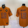 Men's Tampa Bay Buccaneers Tom Brady #12 Brown Salute To Service Limited Jersey