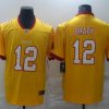 Men's Tampa Bay Buccaneers Tom Brady #12 Yellow Jersey