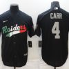 Men's Las Vegas Raiders Derek Carr #4 Black Team Jersey Joint Edition