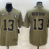 Men's Las Vegas Raiders Hunter Renfrow #13 Olive 2022 Salute To Service Limited Jersey