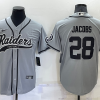 Men's Las Vegas Raiders Josh Jacobs #28 Gray Jersey Joint Edition