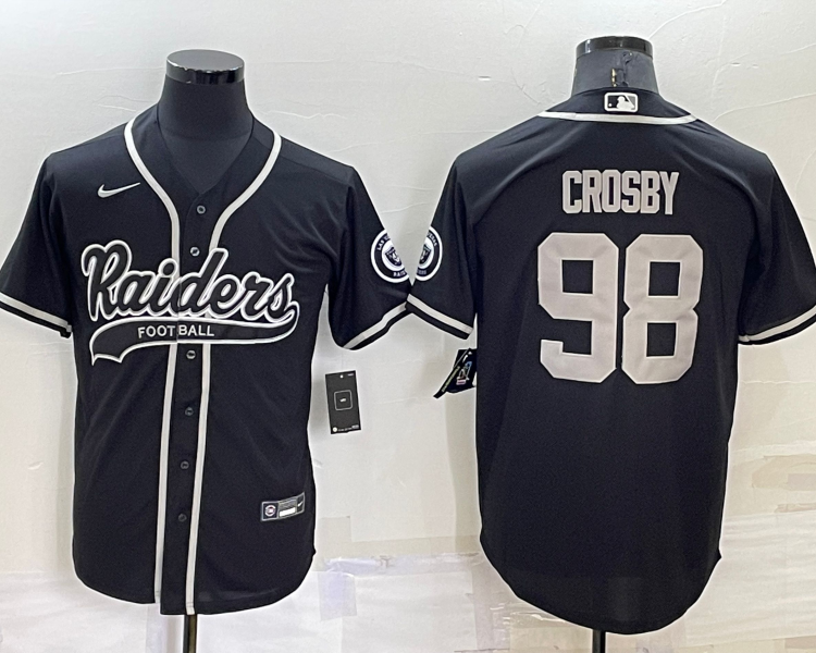 Men's Las Vegas Raiders Maxx Crosby #98 Black Jersey Joint Edition