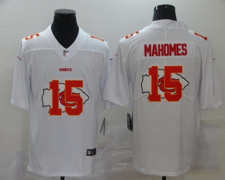 Men's Kansas City Chiefs #15 Patrick Mahomes White Alternate Jersey